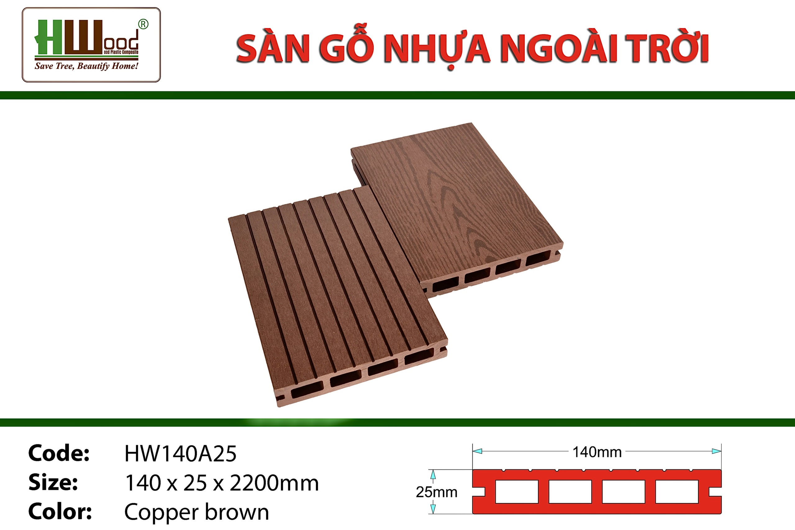 kho sàn nhựa ngoài trời Hwood thủ dầu một